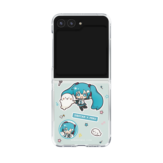 クリアケース［ しろたん×初音ミク - ステッカー ］