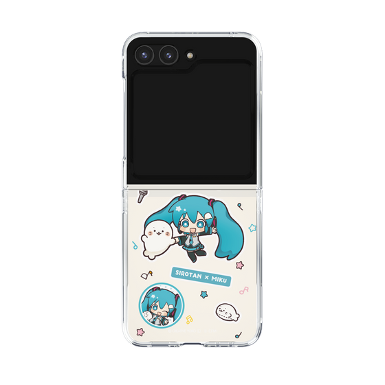 クリアケース［ しろたん×初音ミク - ステッカー ］