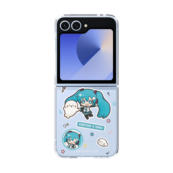 クリアケース［ しろたん×初音ミク - ステッカー ］
