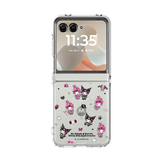 クリアケース［ マイメロディ50周年・クロミ20周年 - ピンクブラックパーティ ］