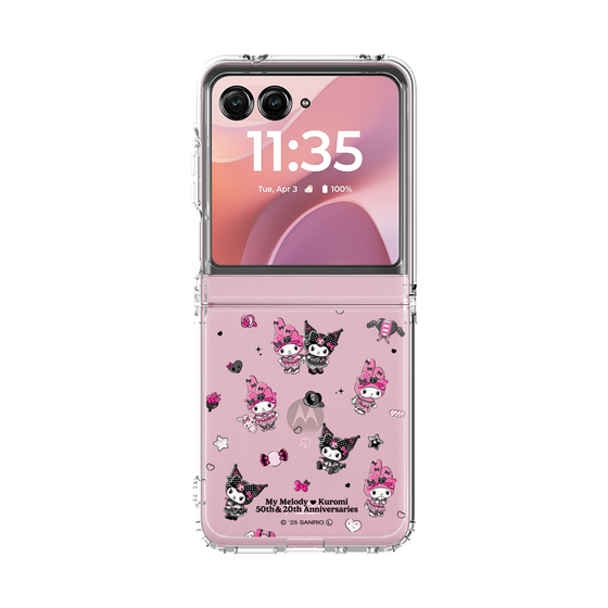 クリアケース［ マイメロディ50周年・クロミ20周年 - ピンクブラックパーティ ］