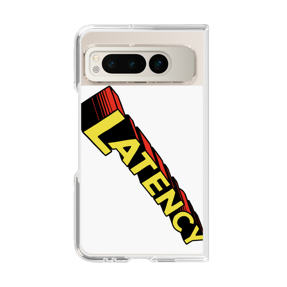 クリアケース［ LATENCY - Rock logo - White ］