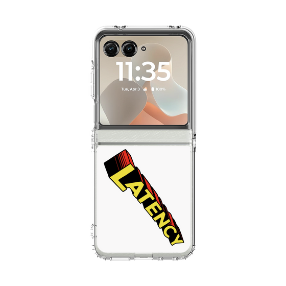 クリアケース［ LATENCY - Rock logo - White ］