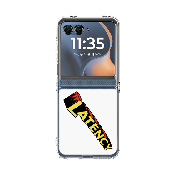 クリアケース［ LATENCY - Rock logo - White ］