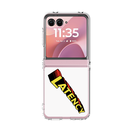 クリアケース［ LATENCY - Rock logo - White ］