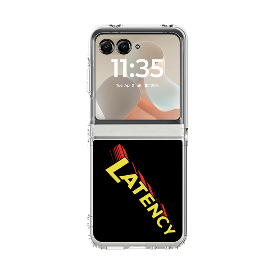 クリアケース［ LATENCY - Rock logo - Black ］