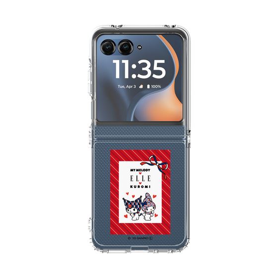 クリアケース［ ELLE×マイメロディ＆クロミ - トリコロールカラーグラフィック1 ］
