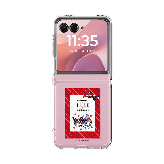 クリアケース［ ELLE×マイメロディ＆クロミ - トリコロールカラーグラフィック1 ］
