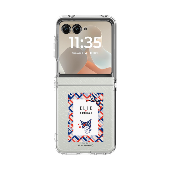 クリアケース［ ELLE×マイメロディ＆クロミ - トリコロールカラーグラフィック2 ］