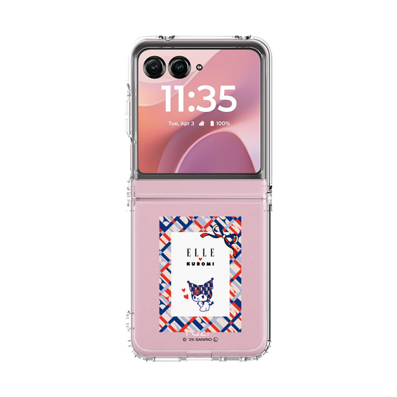 クリアケース［ ELLE×マイメロディ＆クロミ - トリコロールカラーグラフィック2 ］