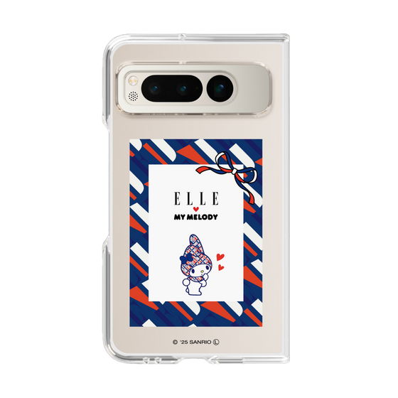クリアケース［ ELLE×マイメロディ＆クロミ - トリコロールカラーグラフィック3 ］