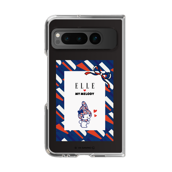 クリアケース［ ELLE×マイメロディ＆クロミ - トリコロールカラーグラフィック3 ］