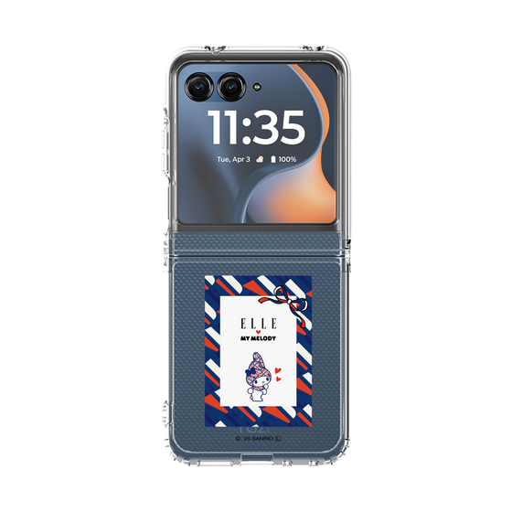 クリアケース［ ELLE×マイメロディ＆クロミ - トリコロールカラーグラフィック3 ］