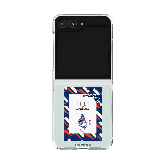 クリアケース［ ELLE×マイメロディ＆クロミ - トリコロールカラーグラフィック3 ］