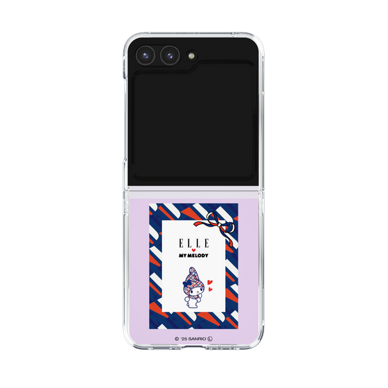 クリアケース［ ELLE×マイメロディ＆クロミ - トリコロールカラーグラフィック3 ］