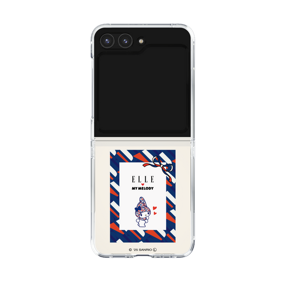 クリアケース［ ELLE×マイメロディ＆クロミ - トリコロールカラーグラフィック3 ］
