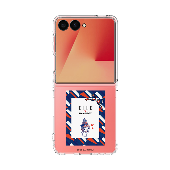 クリアケース［ ELLE×マイメロディ＆クロミ - トリコロールカラーグラフィック3 ］