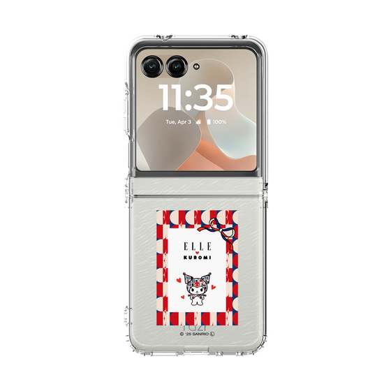 クリアケース［ ELLE×マイメロディ＆クロミ - トリコロールカラーグラフィック4 ］