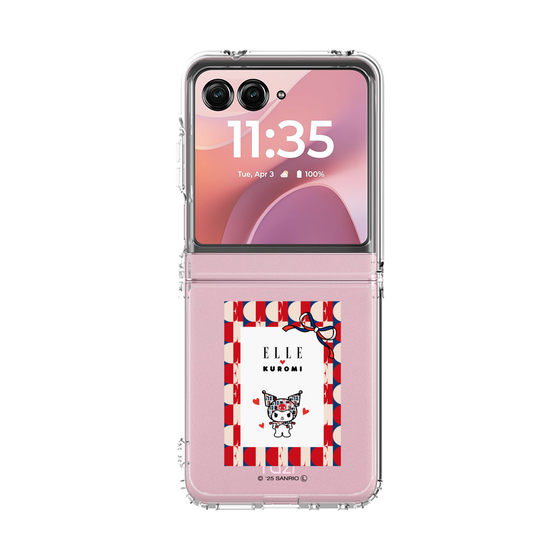 クリアケース［ ELLE×マイメロディ＆クロミ - トリコロールカラーグラフィック4 ］