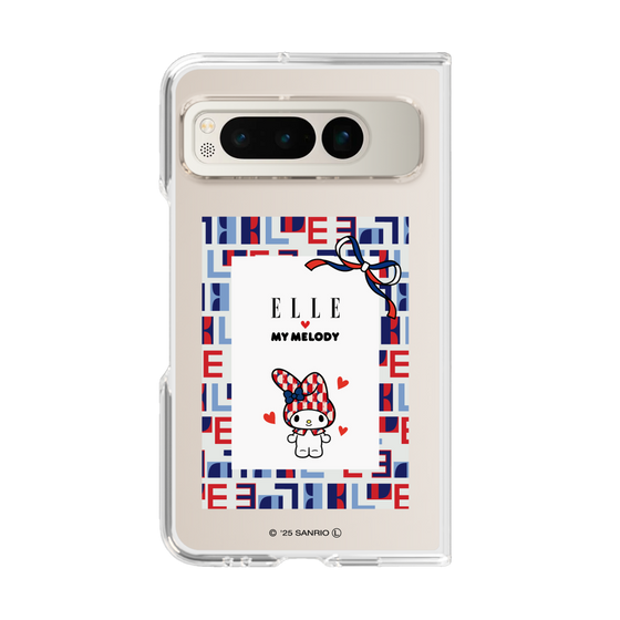 クリアケース［ ELLE×マイメロディ＆クロミ - トリコロールカラーグラフィック5 ］