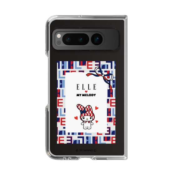 クリアケース［ ELLE×マイメロディ＆クロミ - トリコロールカラーグラフィック5 ］