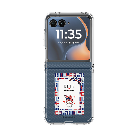 クリアケース［ ELLE×マイメロディ＆クロミ - トリコロールカラーグラフィック5 ］