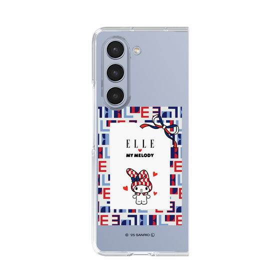 クリアケース［ ELLE×マイメロディ＆クロミ - トリコロールカラーグラフィック5 ］