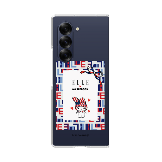 クリアケース［ ELLE×マイメロディ＆クロミ - トリコロールカラーグラフィック5 ］