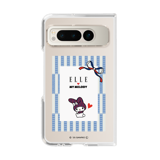 クリアケース［ ELLE×マイメロディ＆クロミ - トリコロールカラーグラフィック7 ］
