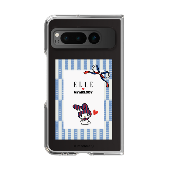 クリアケース［ ELLE×マイメロディ＆クロミ - トリコロールカラーグラフィック7 ］