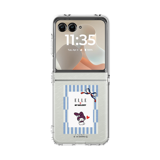 クリアケース［ ELLE×マイメロディ＆クロミ - トリコロールカラーグラフィック7 ］