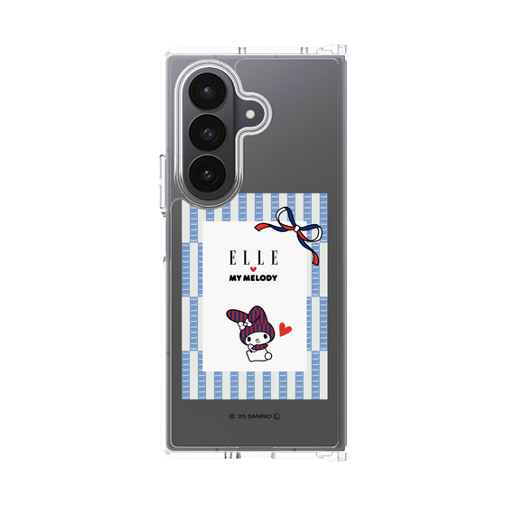 クリアケース［ ELLE×マイメロディ＆クロミ - トリコロールカラーグラフィック7 ］