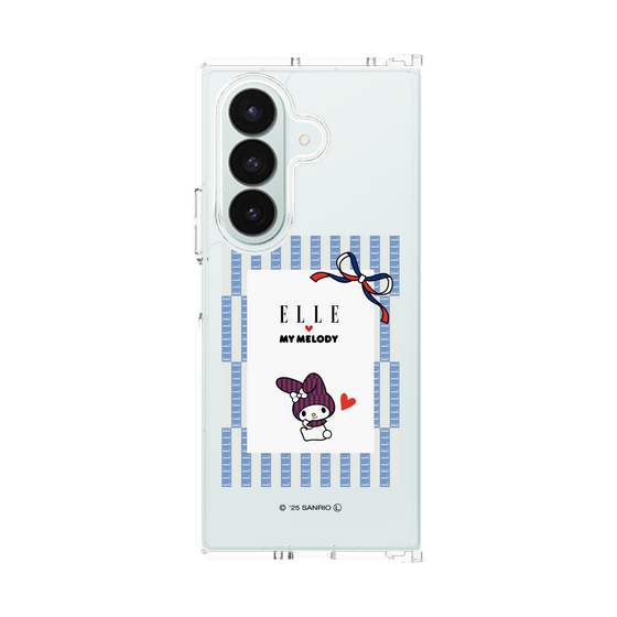 クリアケース［ ELLE×マイメロディ＆クロミ - トリコロールカラーグラフィック7 ］