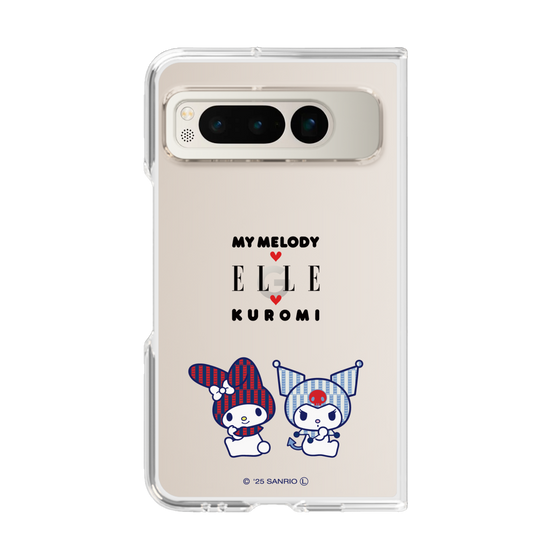 クリアケース［ ELLE×マイメロディ＆クロミ - トリコロールカラーグラフィック8 ］