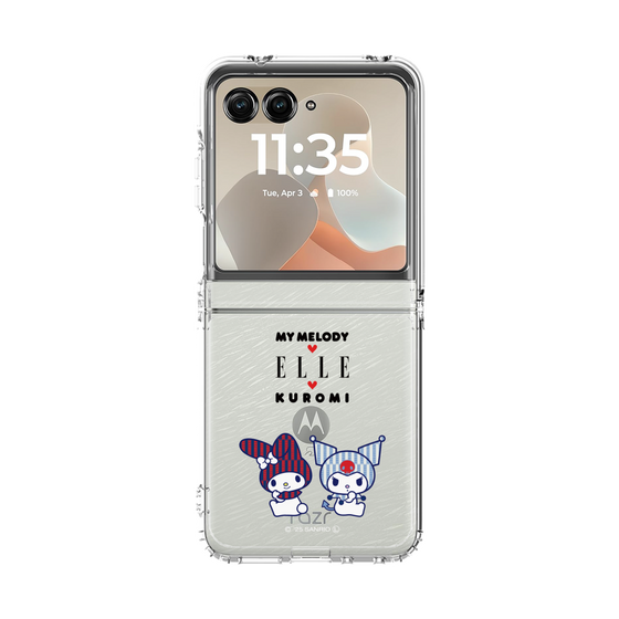 クリアケース［ ELLE×マイメロディ＆クロミ - トリコロールカラーグラフィック8 ］