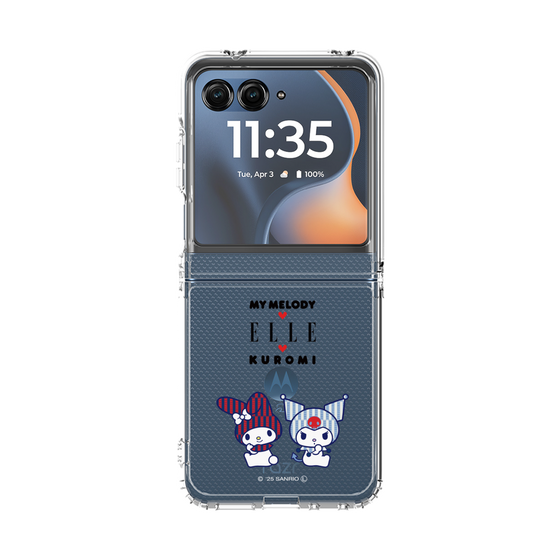 クリアケース［ ELLE×マイメロディ＆クロミ - トリコロールカラーグラフィック8 ］