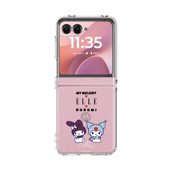 クリアケース［ ELLE×マイメロディ＆クロミ - トリコロールカラーグラフィック8 ］