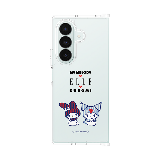 クリアケース［ ELLE×マイメロディ＆クロミ - トリコロールカラーグラフィック8 ］