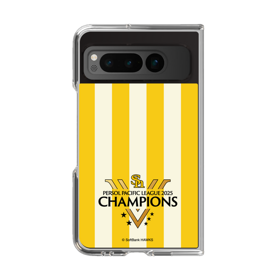 クリアケース［ 福岡ソフトバンクホークス - PERSOL PACIFIC LEAGUE 2025 CHAMOIONS ロゴ - ストライプ ］