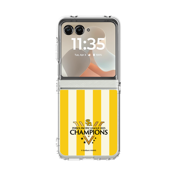 クリアケース［ 福岡ソフトバンクホークス - PERSOL PACIFIC LEAGUE 2025 CHAMOIONS ロゴ - ストライプ ］