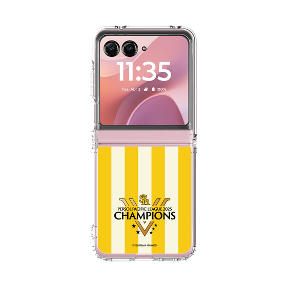 クリアケース［ 福岡ソフトバンクホークス - PERSOL PACIFIC LEAGUE 2025 CHAMOIONS ロゴ - ストライプ ］
