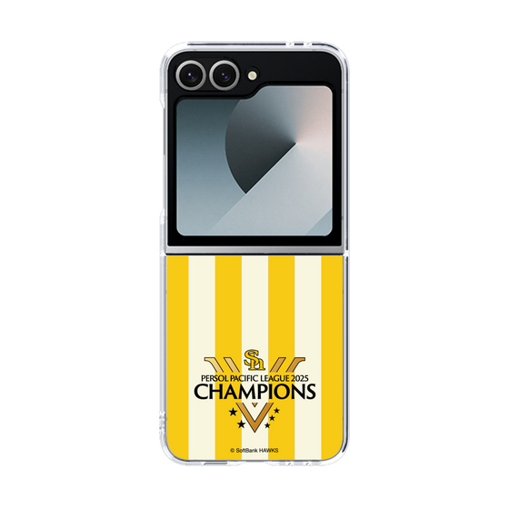 クリアケース［ 福岡ソフトバンクホークス - PERSOL PACIFIC LEAGUE 2025 CHAMOIONS ロゴ - ストライプ ］