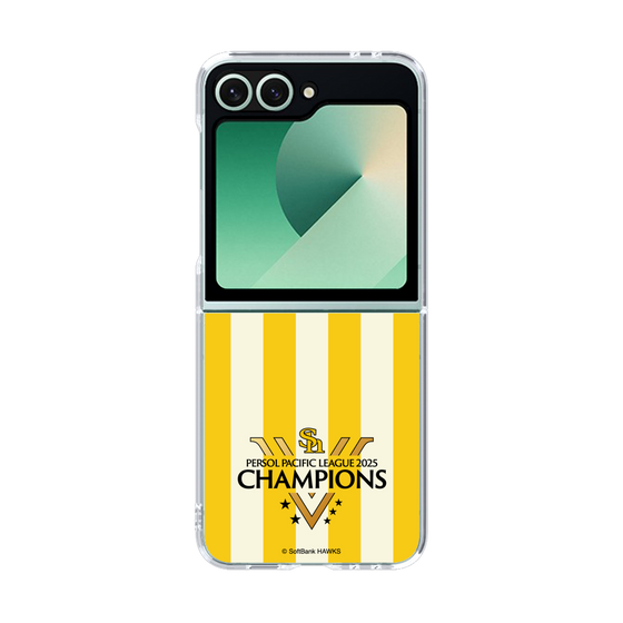 クリアケース［ 福岡ソフトバンクホークス - PERSOL PACIFIC LEAGUE 2025 CHAMOIONS ロゴ - ストライプ ］