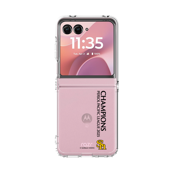 クリアケース［ 福岡ソフトバンクホークス - PERSOL PACIFIC LEAGUE 2025 CHAMOIONS - 縦ロゴ ］