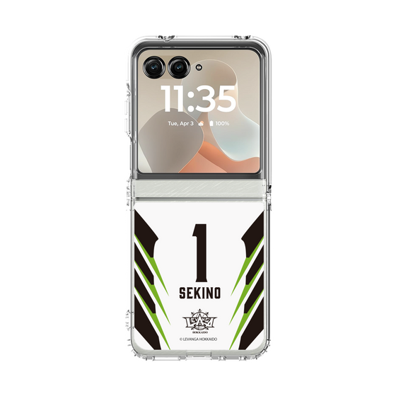 クリアケース［ レバンガ北海道 - #1 SEKINO - AWAY - 裏 ］