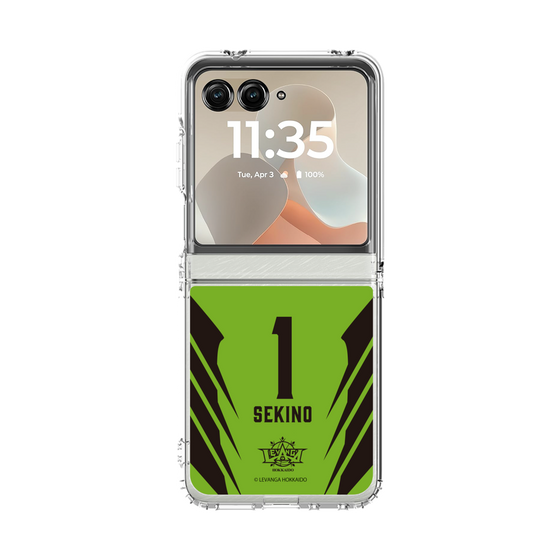 クリアケース［ レバンガ北海道 - #1 SEKINO - HOME - 裏 ］