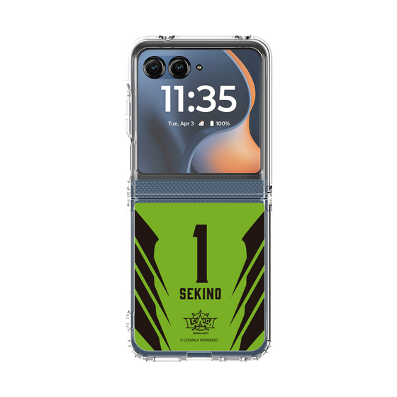 クリアケース［ レバンガ北海道 - #1 SEKINO - HOME - 裏 ］