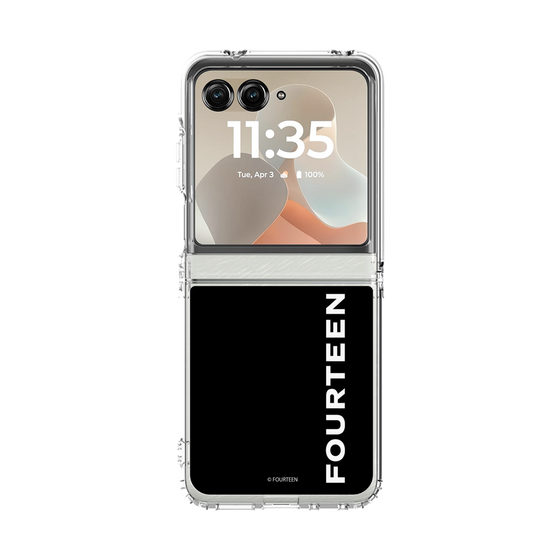 クリアケース［ フォーティーン - フォーティーンロゴ - ブラック ］