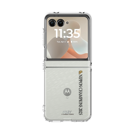 クリアケース［ 福岡ソフトバンクホークス - NIPPON CHAMPIONS 2025 ロゴ - 縦ロゴ ］