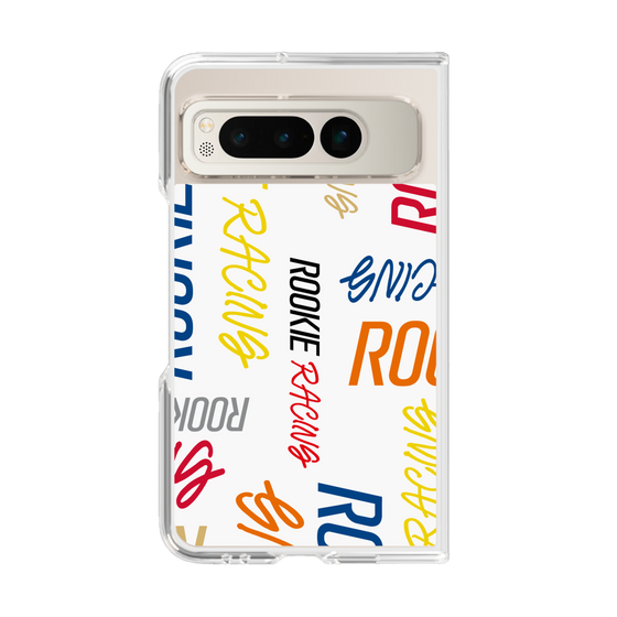 クリアケース［ ルーキーレーシング - カラフルロゴ - ホワイト ］